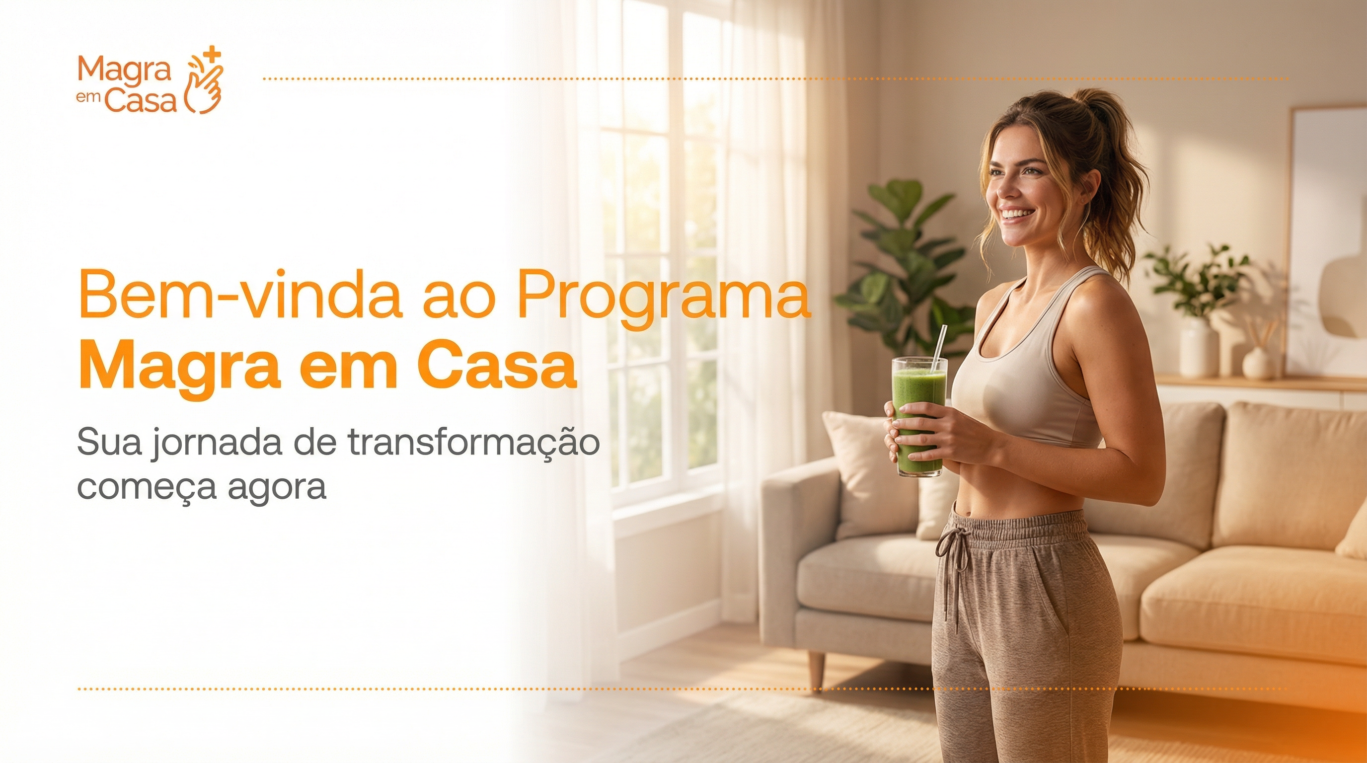 Mulher confiante Magra em Casa